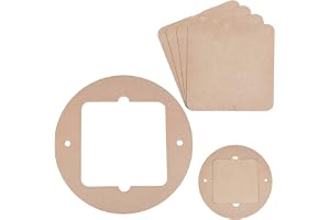 BENECREAT Chauves-Souris de Roue de Poterie de 30 mm de Diamètre avec 4 Chauves-Souris Intérieures Carrées, Battes de Lancer d'argile Rondes Pré-Percées pour Les Artistes d'argile, Épaisseur: 9mm