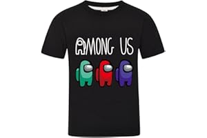 TEMOLIE Kids Funny Among us Gaming Impostor Character T-Shirt Boys Girls Viral Gamer Tee Top