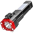 WENGONVILA Car Safety Hammer with Solar Flashlight,Emergency Car Escape Tool with Window Glasses Breaker and Seatbelt Cutter,Christmas Gifts for Man Electrician for Car Repair, Outdoor,Fishing.