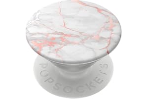 PopSockets PopGrip - Soporte y Agarre para Teléfonos Móviles y Tabletas con un Top Intercambiable - Rose Gold Lutz Marble