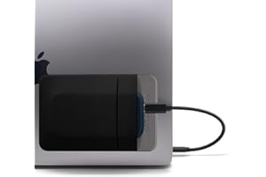 Afterplug Kieszonkowy Organizer Klejący z 2 Przegródkami, Organizer na Akcesoria do Laptopa dla SSD, Magic Mouse, Kabli, Czarny i Szary