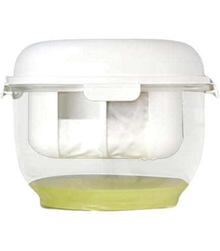 Passoire à Yaourt Grec Réutilisable - Filtre Maison Avec Couvercle Et 3 Chiffons - Fabriquez Votre Yaourt Grec Facilement