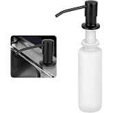 Linkstyle Recessed Kitchen Sink Soap Dispenser, Stainless Steel Countertop Pump with 300ml Bottle