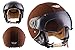 Produktbild Moto Helmets H44 Leather Brown · Retro Moto Helmetsrrad-Helm Mofa Cruiser Vintage Pilot Jet-Helm Bobber Biker Roller-Helm Vespa-Helm Scooter-Helm Helmet Chopper · ECE zertifiziert · inkl. Sonnenvisier · inkl. Stofftragetasche · Braun · M (57-58cm)