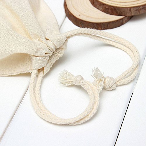 KING DO WAY Baumwolle Zuziehbeutel Beutel Kleidersack Wäschesack Waschsack Tasche Sack 52x75cm - 3