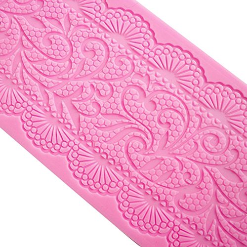 GOOTRADES Silikon Blumen Spitze Eindruck Form, Kuchen Fondant Matte Pad Dekor - 3