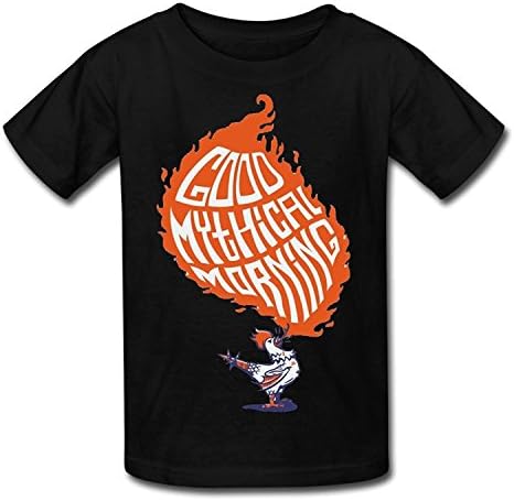 Gaowee Youth Boys'/Girls' Good Mythical Morning On Pinterest Logo T-Shirt - BlackYILIAX04229Small