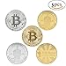 Price comparison product image CosCosX 5 Pcs Toy Bitcoin,Gold Faceless Man Bitcoin, Silver Faceless Man Bitcoin, Gold Bitcoin,Silver Bitcoin and Gold silk road Bitcoin, Commemorative Round Collectors Coin BTC, Serve as Magic Coin Toy Coin Badge Coin Game Coin and Lucky Coin