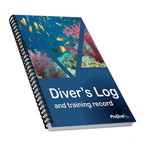 ProDive Divers Log and Training Record Scuba Diving Log Book Logbook Divers Gift Divers PADI Standart Hardcover Spiral
