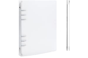 OTCRAFT A5 6 Ring Binder Cover Clean Transparent Soft PVC for Refillable Notebook Shell withMatte surfaceforStamp & Die Storage (Transparent)