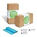 Produktbild Kuyou Yoga Blöcke (2 Kork) Plus Gurt Cork Yoga Bricks Natur Umweltfreundlich 22,9 x 15,2 x 7,6 cm Yoga Blocks Bricks Set Set, Starter Kit, Anfänger Kit, Jede Art von Yoga Styles