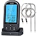 Produktbild Wireless Barbecue Thermometer,Cadrim Bratenthermometer Digital BBQ Grill Thermometer,Ofenthermometer mit großes Display & Funk-Empfänger, Zeitmesser voreingestellten BBQ Temperaturen für das Kochen,Grill,Backofen,Fleisch ,Türke,Steak (Einzel)