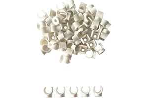 CZAKOMIX 50 Pezzi Clip Per Tubi Dell'acqua, 14 Mm Morsetti Per Tubi Di Tipo U, Clip Di Fissaggio Per Tubo In Plastica, Supporti Per Tubi, Accessori Per Tubi (Bianco)