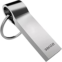 Clé USB 982 Go Argentée Métal - USB 3.0, étanche, Compatible Windows/Mac, Plug & Play