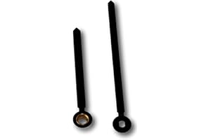 Uhren Pevak® Uhrzeiger Schwarz 80mm/60mm passend für Junghans W838 W817 Quarz Zeiger mit Eurolochung (01115/7)