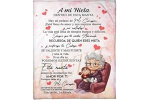 ZUCZUG Manta para Cama Personalizado Regalos para una Nieta Desde Abuela, Manta De Franela, El ánimo Y El Amor Positivos De Abuela para Mi Nieta