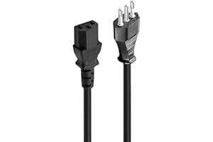 Ewent Cavo Alimentazione Spina italiana 10A a VDE IEC C13, 1.8 mt, cavo H05VV-F 3G, nero [Italia]