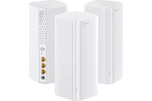 ‎TENDA Tenda Nova MX12 Mesh WLAN System - AX3000 Wi-Fi 6 Dualband Mesh Set-empfohlen für Häuser mit 3-4 Schlafzimmer -9xGigabit Port -Ersetzt Router und Repeater -Ethernet Backhaul - APP Steuerung- 3er Pack