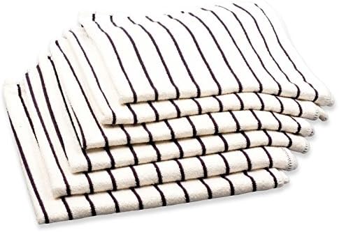 Respekt Microfibre Towels, 6 pcs (Approx. 40 x 40 cm) Black Stripe – Original As Seen On TV.