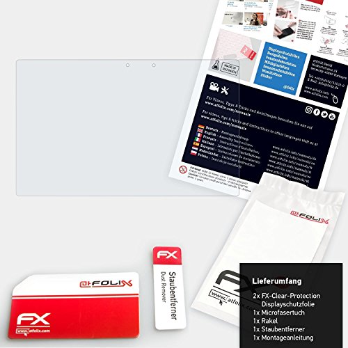 Sony Xperia Tablet Z2 Schutzfolie – 2 x atFoliX FX-Clear kristallklare Displayschutzfolie - 2