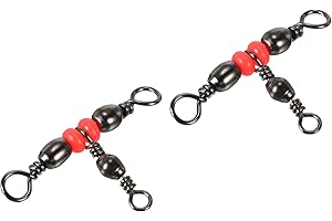 PATIKIL Voie Pivotant, Acier INOX Croix Ligne T-Tourner Triple Tonneau Terminal Attachement pour Eau Salée Eau Pêche