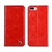 Produktbild iPhone 7 Plus Hülle, Alfort iPhone 7 Plus Schutzhülle, Simulations Retro Ledertasche Flip Wallet Lederhülle Premium PU Leder Tasche Case Cover für iPhone 7 Plus Smartphone Standfunktion (rot)