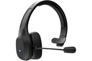 BIGFOX Auriculares Bluetooth 5.0 Auriculares con Microfono Inalambricos,Auricular Inalambrico para Telefono Fijo,Headset Wireless para Call Centers,Servicio Telefónico,Manos Libres,Truck Driver,Skype