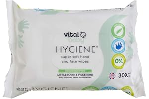 NUTWELL vital baby HYGIENE Super Soft Hand and Face Wipes, 30 Pack, Gentle Cleansing Wipes, Fragrance Free, Hypoallergenic, Alcohol Free, 443937,30 Count (Pack of 1)