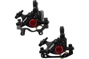 Lixada Disco Hidráulico de Tracción de Línea, Freno de Disco de Bicicleta, Juego de Frenos de Disco Hidráulico de Aleación de Aluminio Delantero Trasero