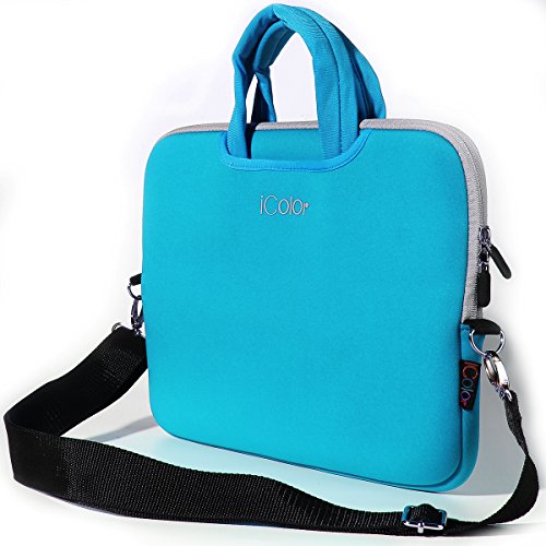 iColor Netbook- und iPad- Tasche Notebooktasche Laptoptasche Schutzhülle für Größe 9,7 10 10,2 Zoll mit Zubehörfach und Schultergurt - 2