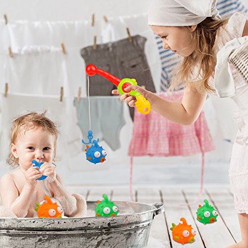 Jouet-de-Bain-Jeu-de-Pche-Poisson-et-Canne--Pche-pour-Enfant-Fill-Garcon-6-pices