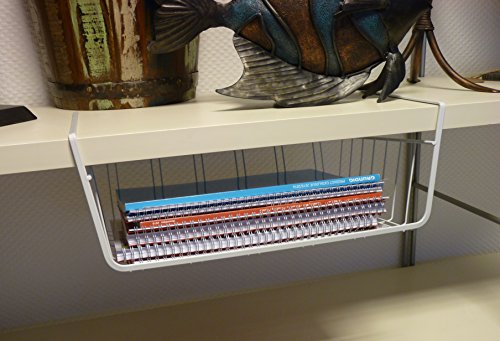 2er Set Hängekorb aus Metall Aufbewahrungs-Korb für Küchenschränke Kleiderschränke Regale Unterbauschrank Unterbau-Regal - 2