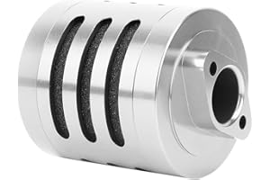 SEMITER Sommergeschenk RC Luftfilter, RC Zubehör RC Modell Auto Luftfilter, Aluminium Aloy Luftfilter RC Auto Luftfilter für R / C 1: 5 HPI Baja KM Rovan AFT Rc Crawler(Silver N10193)