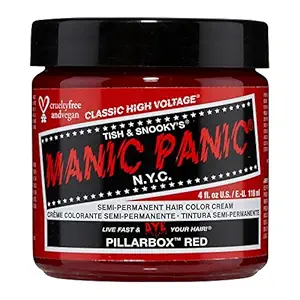 Manic Panic Pillarbox Cream Formula Semi Permanent Hair Colour Dye, Red, 113g