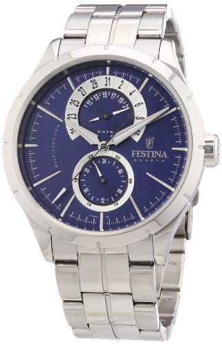 Festina Herren-Armbanduhr XL Klassik Multifunktion Analog Quarz Edelstahl F16632/2 Festina Herren-Armbanduhr XL Klassik Multifunktion Analog Quarz Edelstahl F16632/2