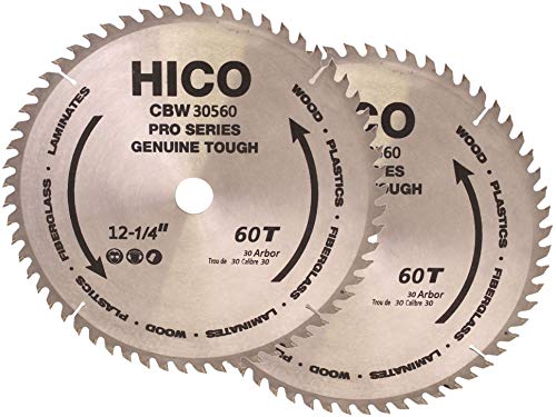 Preisvergleich Produktbild 2er-Pack HICO Sägeblatt für Kreissägen 305mm 60 Zähne Wechselzahn Hartmetall