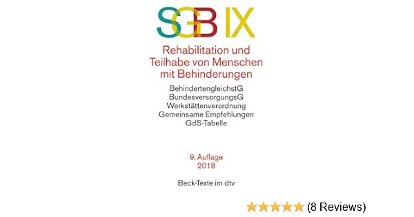 Sgb Ix Rehabilitation Und Teilhabe Behinderter Menschen Dtv Beck