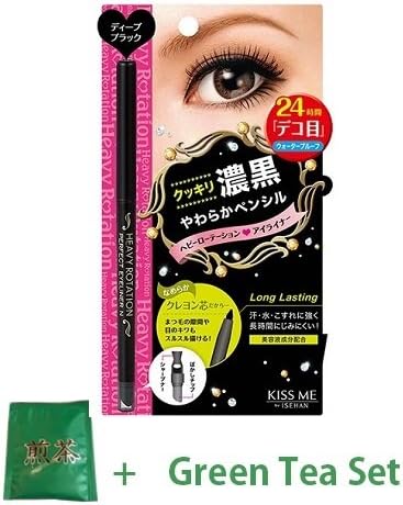 KissMe Isehan Heavy Rotation Perfect Eyeliner N - 01 Deep Black (Green Tea Set)