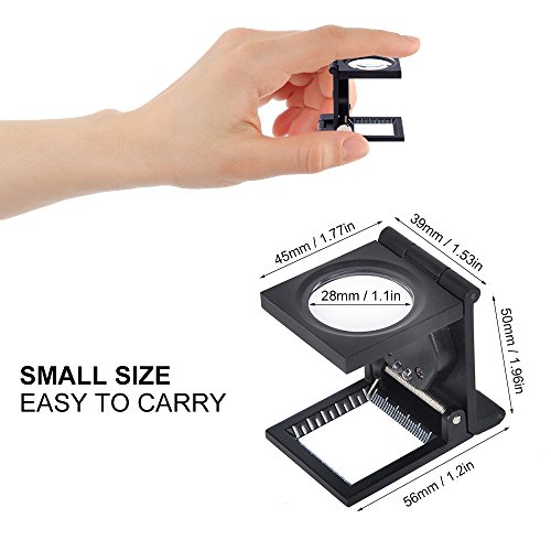 8x 28m M Tres Lupa Plegable De La Lupa Del Cinc De La Lupa Portable Con La L mpara Del LED Para La Reparaci n De La Colecci n De La Joyer a De La Materia Textil Negro 8x 28m M Tres Lupa Plegable De La Lupa Del Cinc De La Lupa Portable Con La L mpara Del LED Para La Reparaci n De La Colecci n De La Joyer a De La Materia Textil Negro