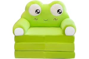 Rpporm Faltbarer Kinder-KinderSofa-Rückenlehen-Sessel 2 in 1 Faltbarer Kinder-Sofa-Sessel Cute Comic Lazy Sofa-Kinder flip up Sofa-Bett für Wohnzimmer Zierkissen Mit Füllung Landhaus