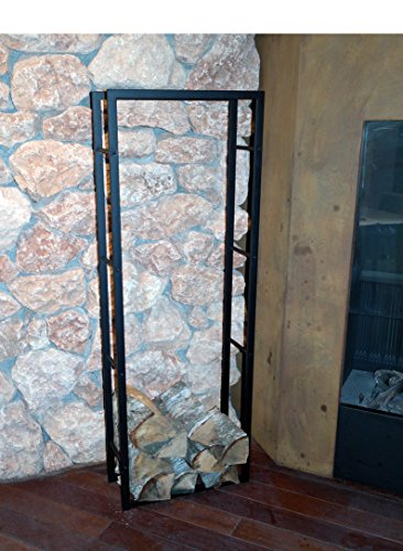 XXL Kaminholzregal Metall 150cm Kaminholzständer Holz-Korb Regal Kaminholzhalter - 2