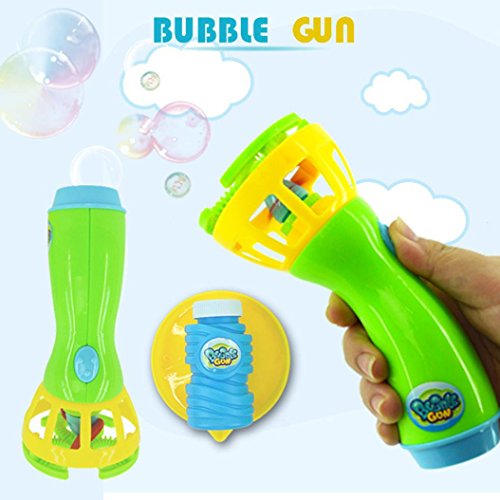 TigerTrading Summer Funny Magic Bubble Blower Machine Bubble Maker Mini Fan Kids Outdoor Toys