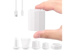 TUDOU Rechargeable Electric Air Pump, Portable Wireless TINY PUMP Mini Camping Pump with 1600mAh Battery & SOS Light, Inflatable & Deflatable for Air Bed Air Mattress Swimming Ring Pool Vacuum Storage Bags