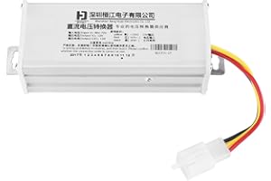 Akozon Convertisseur Adaptateur Transformateur pour Entrée Électrique Scooter DC 36V-72V Sortie 12 V 15A / 180W Alimentation Régulateur