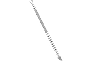 Clyhon Trójkątny nóż do skórek ze stali nierdzewnej nóż do manicure pedicure z podwójną końcówką narzędzie do paznokci