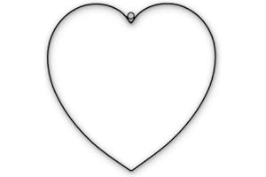 MATCHES21 HOME & HOBBY matches21 Metal heart accessory decoration deco heart shape 40 cm x thickness 4 mm black (matt)
