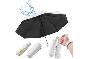 SLTAXAR Kompakter Regenschirm Sturmfest mit 8 Rippen Taschenschirm Mini Umbrella Pocket Taschenschirme Faltender UV-Regenschirm Minischirm Leicht Mini Schirm Damen Perfekt für Jede Handtasche