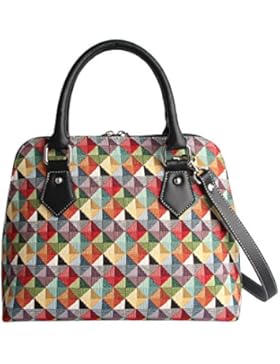 Modische, wandelbare Signare Leinenumhängetasche fuer Frauen Vielfarbiges Dreieck