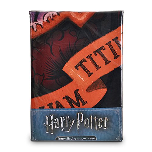Elbenwald-Harry-Potter-Bettwsche-Hogwarts-Wappen-2tlg-135x200-80x80cm