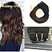 Sunny 14inch Sew in Human Hair Extensions Natural Black to Chocolate Brown Ombre human hair extensions bundles Remy Human Hair One Bundle 100G